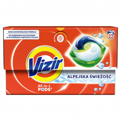 Vizir Alpine Fresh PODS Kapsułki do prania, 22 prań