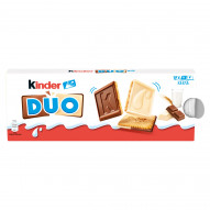 Kinder Duo Ciasteczka z warstwą mlecznej i białej czekolady 150 g (12 sztuk)