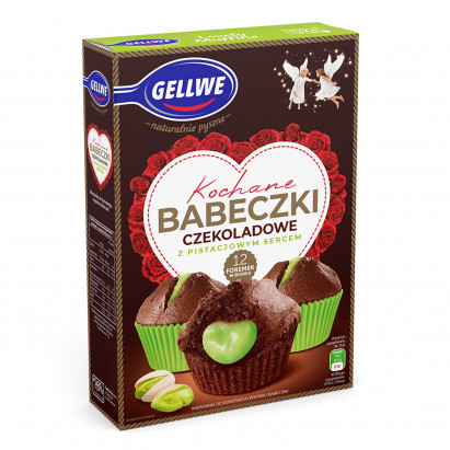 Gellwe Kochane babeczki czekoladowe z pistacjowym sercem 311 g