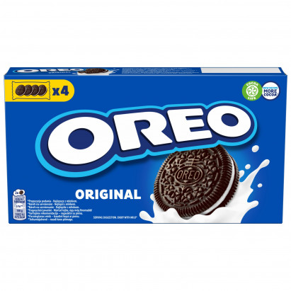 Oreo Original Ciastka Kakaowe Z Nadzieniem O Smaku Waniliowym 4x44g - 176 G
