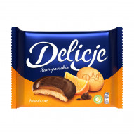 Delicje Szampańskie Biszkopty z galaretką pomarańczową oblewane czekoladą 294 g