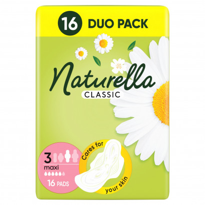 Naturella Classic Maxi rozmiar 3 Podpaski ze skrzydełkami, × 16