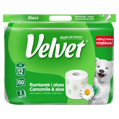 Velvet Papier toaletowy rumianek i aloes 12 rolek