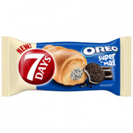 7Days Croissant rogalik z nadzieniem o smaku waniliowym z kawałkami kakaowych ciastek - 98 g