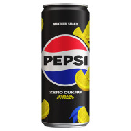 Pepsi-Cola Zero cukru Napój gazowany o smaku cytryny 330 ml
