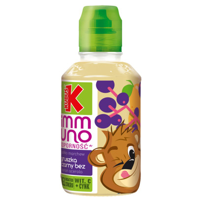 Kubuś Immuno Odporność Sok jabłko marchew gruszka czarny bez banan acerola 200 ml