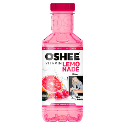 Oshee Vitamin Lemonade Napój niegazowany o smaku maliny i grejpfruta 555 ml