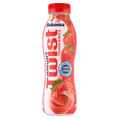 Bakoma Twist Jogurt truskawka 370 g