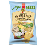 Wiejskie Ziemniaczki Chipsy ziemniaczane smak śmietanka z cebulką 130 g