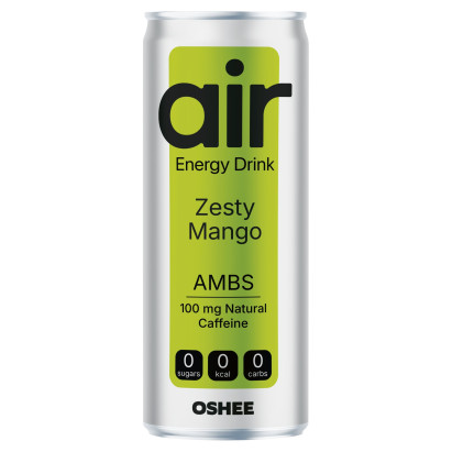 Oshee Air Zesty Mango Gazowany napój energetyzujący 250 ml