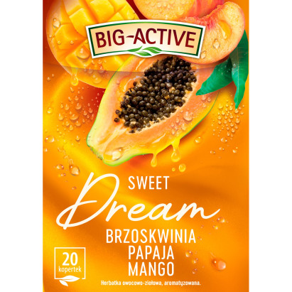 Big-Active Sweet Dream Herbatka owocowo-ziołowa brzoskwinia papaja mango 40 g (20 x 2 g)