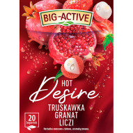 Big-Active Hot Desire Herbatka owocowo-ziołowa truskawka granat liczi 45 g (20 x 2,25 g)