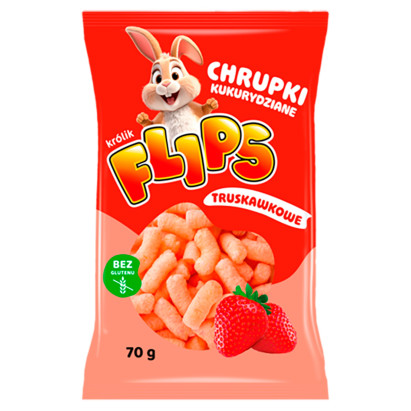 Flips Chrupki kukurydziane truskawkowe 70 g