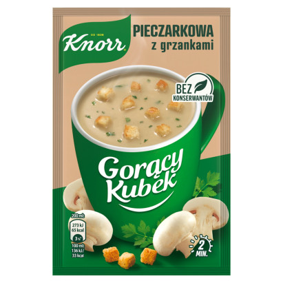 Knorr Gorący Kubek Pieczarkowa z grzankami 15 g