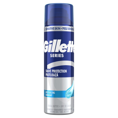 Gillette Series Nawilżający żel do golenia z masłem kakaowym, 200 ml