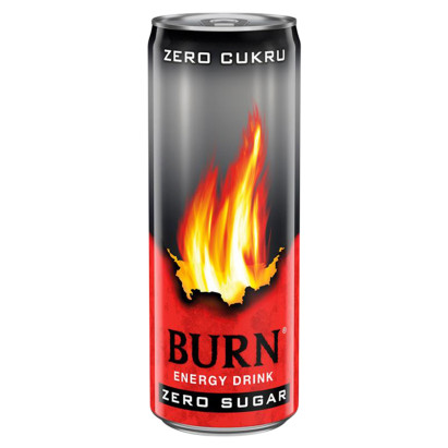 Burn Zero cukru Original Gazowany napój energetyczny 250 ml