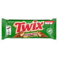 Twix Ciasteczka oblane karmelem i mleczną czekoladą o smaku orzechów laskowych 46 g (2 x 23 g)