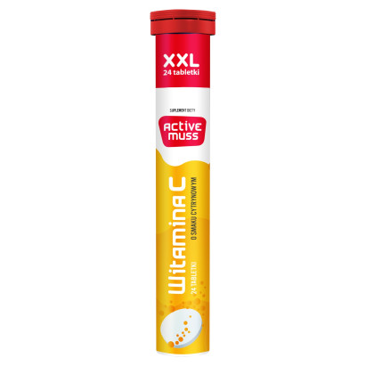 Activemuss XXL Suplement diety witamina C o smaku cytrynowym 96 g (24 x 4 g)