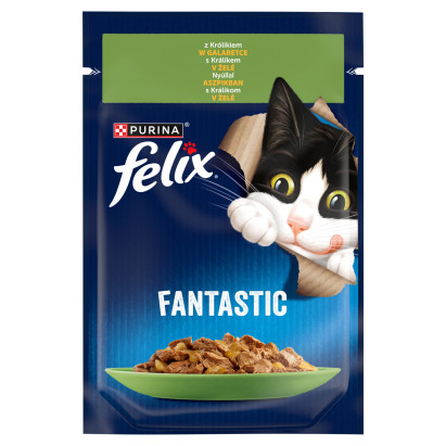 Felix Fantastic Karma dla dorosłych kotów z królikiem w galaretce 85 g