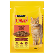Friskies Karma dla dorosłych kotów w sosie z wołowiną 85 g
