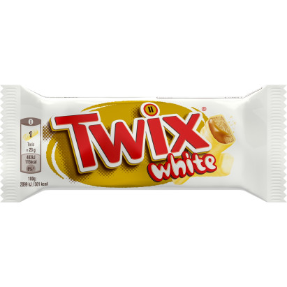 Twix White Ciasteczka z karmelem oblane białą plewą 46 g (2 x 23 g)
