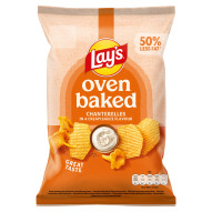 Lay's Oven Baked Pieczone formowane chipsy ziemniaczane o smaku kurek w śmietanowym sosie 110 g