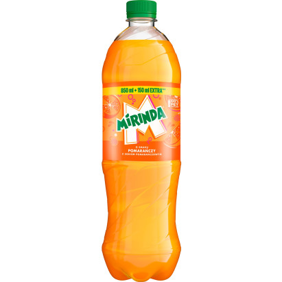 Mirinda Napój gazowany o smaku pomarańczy 1 l
