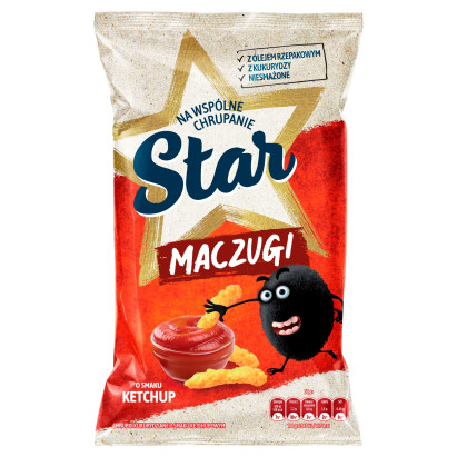 Star Maczugi Chipsy kukurydziane o smaku ketchup 95 g