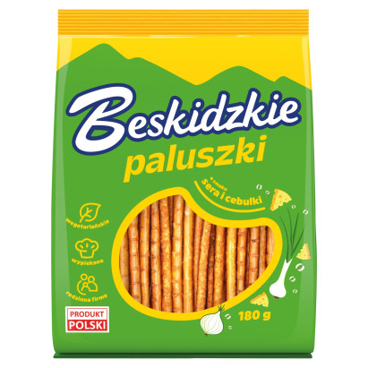 Beskidzkie Paluszki o smaku sera i cebulki 180 g