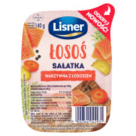 Lisner Sałatka warzywna z łososiem 140 g