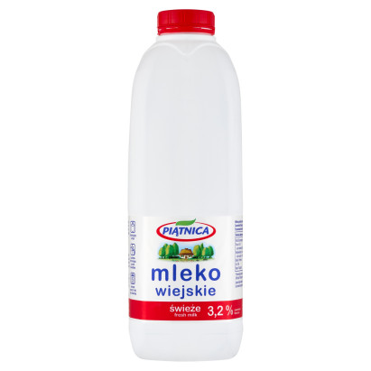 Piątnica Mleko wiejskie świeże 3,2 % 1 l
