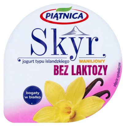 Piątnica Skyr jogurt typu islandzkiego waniliowy bez laktozy 150 g