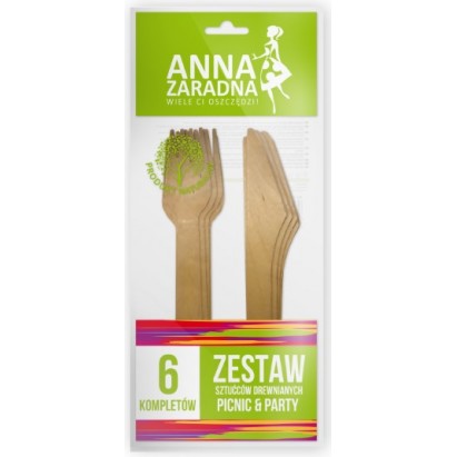 AZ Zestaw sztućców drewnianych