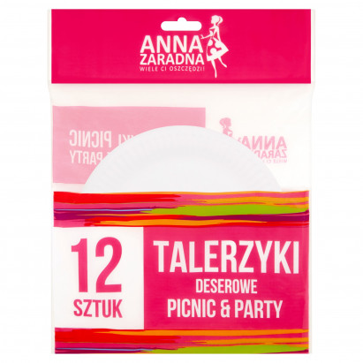 Anna Zaradna Picnic & Party Talerzyki deserowe 12 sztuk