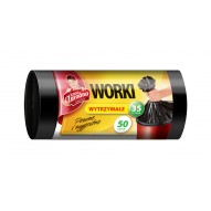 AZ WORKI NA ŚMIECI WYTRZYMAŁE HDPE 35L 50SZT. CZARNE