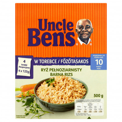 Uncle Ben's Ryż pełnoziarnisty 500 g (4 torebki)