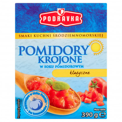 Podravka Pomidory krojone w soku pomidorowym klasyczne 390 g