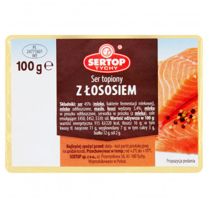 Sertop Tychy Ser topiony z łososiem 100 g