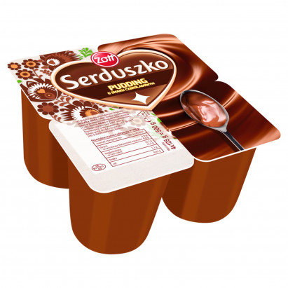 Zott Serduszko Pudding czekolada 500 g (4 x 125 g)