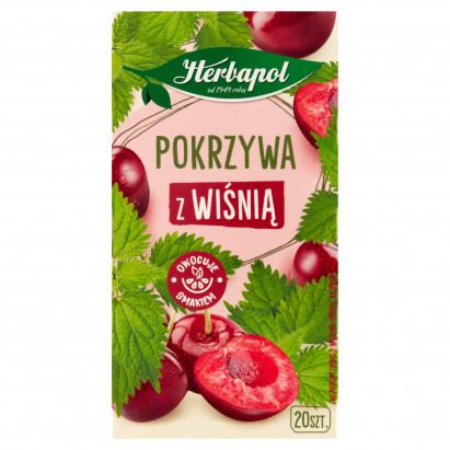 Herbapol Herbatka ziołowo-owocowa pokrzywa z wiśnią 30 g (20 x 1,5 g)