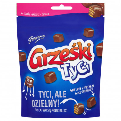 Grześki Tyci Wafelki z kremem w czekoladzie 120 g