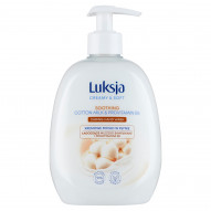 Luksja Creamy & Soft Kremowe mydło w płynie łagodzące mleczko bawełniane i prowitamina B5 500 ml