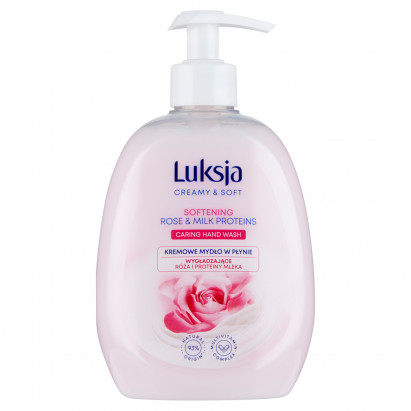 Luksja Creamy & Soft Kremowe mydło w płynie wygładzające róża i proteiny mleka 500 ml