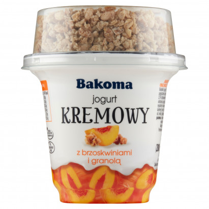 Bakoma Jogurt kremowy z brzoskwiniami i granolą 230 g