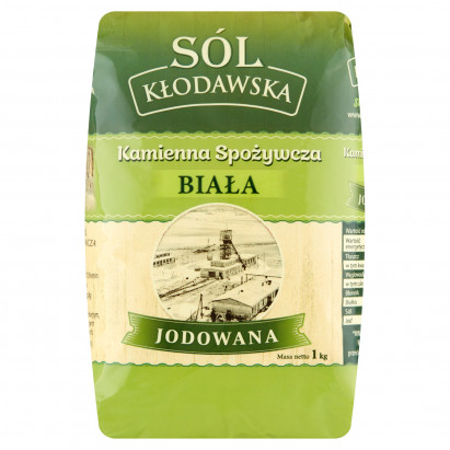 Kłodawska sól kamienna spożywcza biała jodowana 1 kg