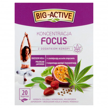 Big-Active Focus Herbata zielona koncentracja 30 g (20 x 1,5 g)