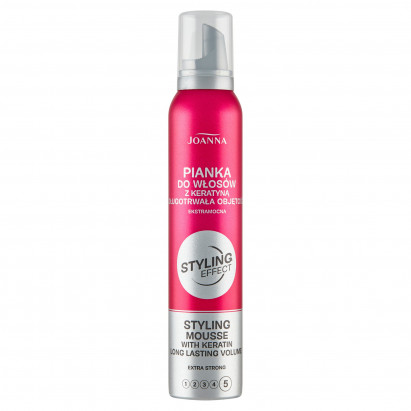 Joanna Styling Effect Extra Strong Pianka do włosów z keratyną 150 ml