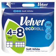 Velvet ecoRoll Soft White Papier toaletowy 4 rolki