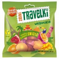 Fresh & Fruity Żelki travelki wegańskie smaki świata 80 g