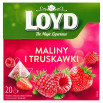 Loyd Herbatka owocowa aromatyzowana o smaku maliny i truskawki 40 g (20 x 2 g)